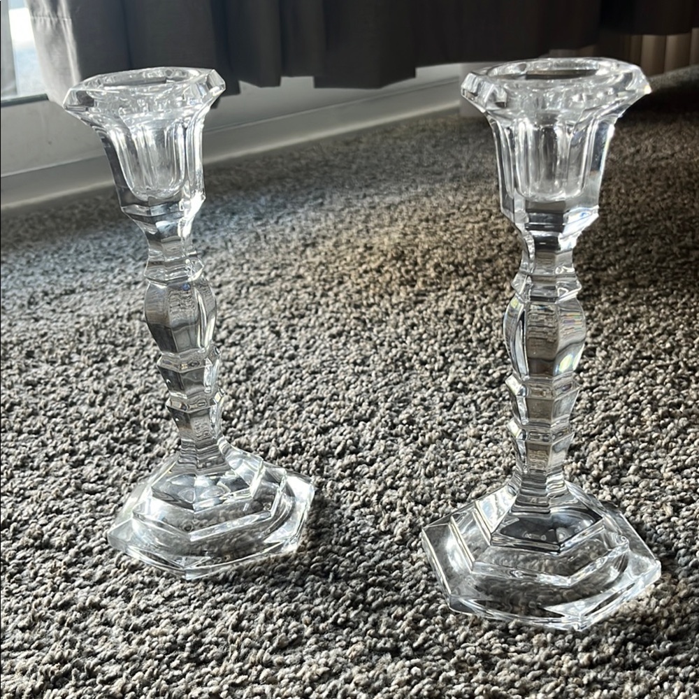 Elegant Crystal Candle Holders
